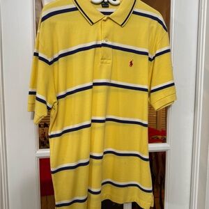 Polo by Ralph Lauren Yellow Shirt with Blue Stripes